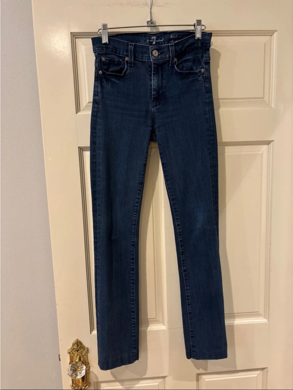 7 For All Mankind Dark Blue Straight Leg Jeans